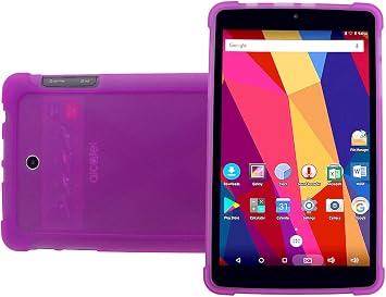 Compatible Protective TPU Case Replacement for T-Mobile Alcatel A30 8-inch Tablet 9024W 2017 Release Purple