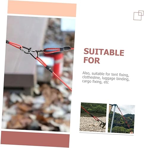 Miniatura 4 de YARNOW 30 piezas de cuerda elástica para exteriores, accesorios de campamento resistentes, cuerda de fijación para tienda de campaña, alambre de