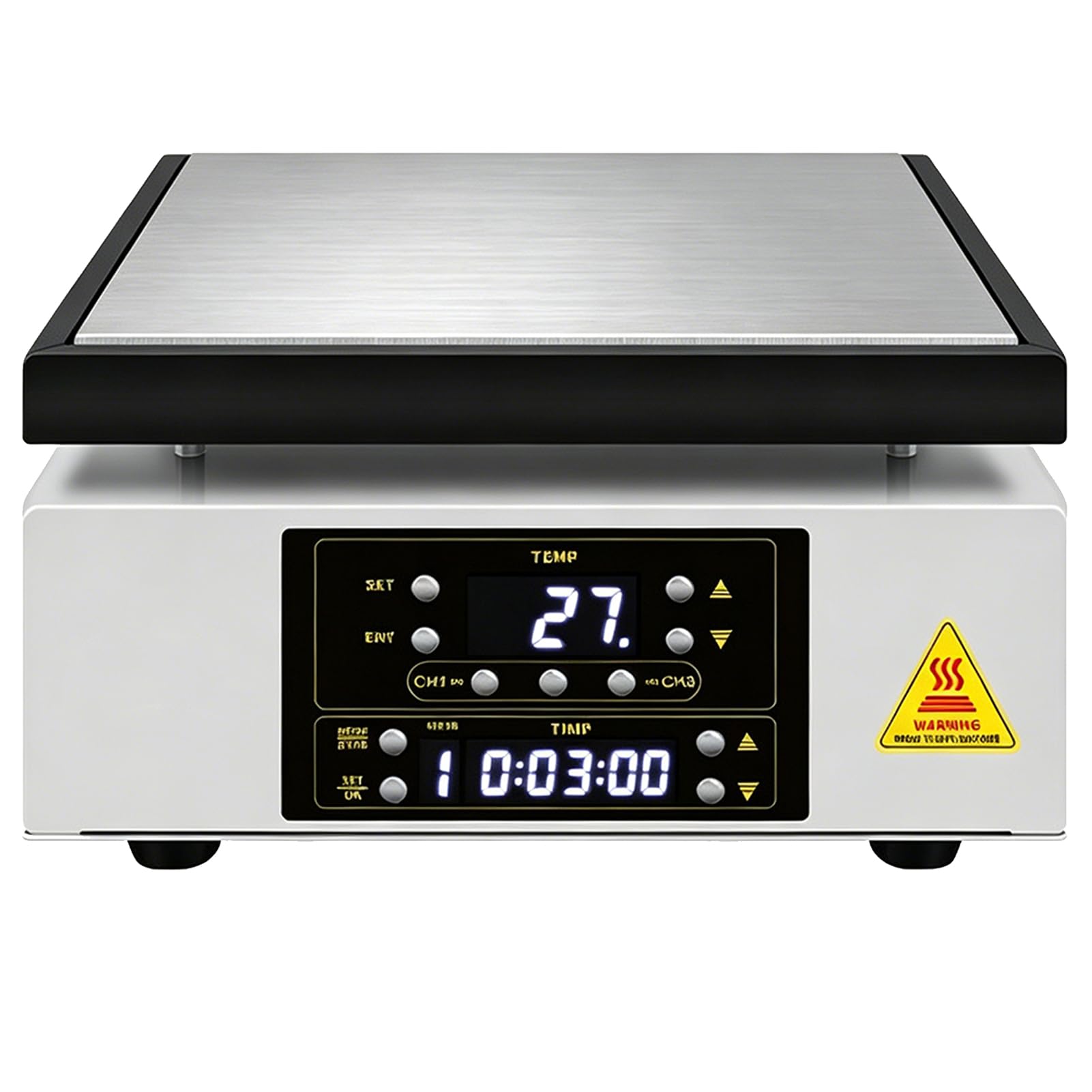Placa Calefactora Eléctrica, Estación de Soldadura PCB con Almohadilla de Aislamiento Térmico y Pantalla LED, Ajuste de Temperatura y Función de Temporizador, Máquina de Calentamiento y Sellado 700w