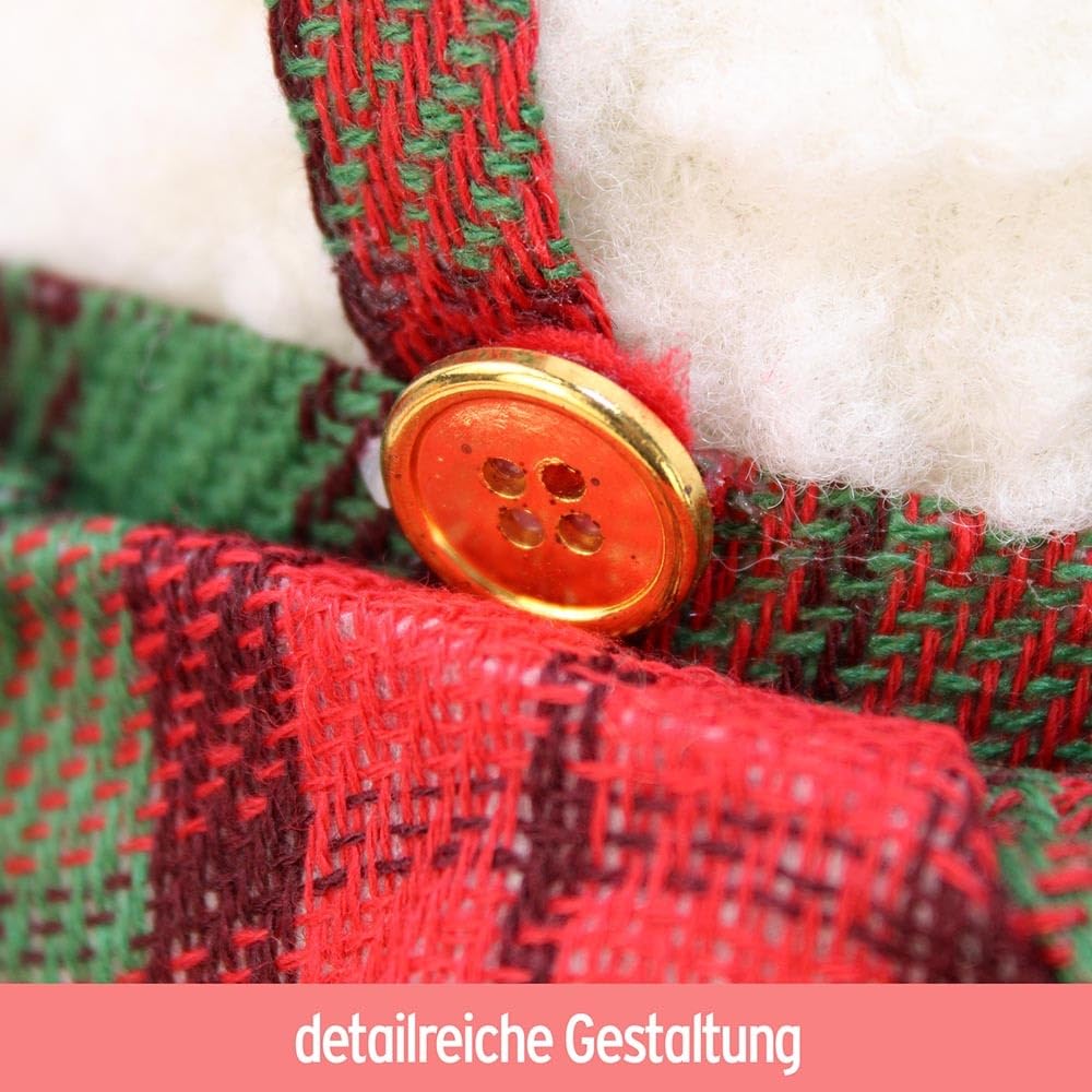 BEMIRO Deko Schneemann mit baumelnden Beinen - ca. 75 cm