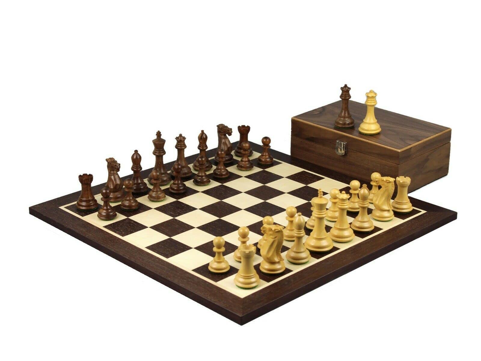 Set di scacchi in legno Wenge Board da 21 pollici pesato Sheesham professionale Staunton pezzi 3.75 pollici