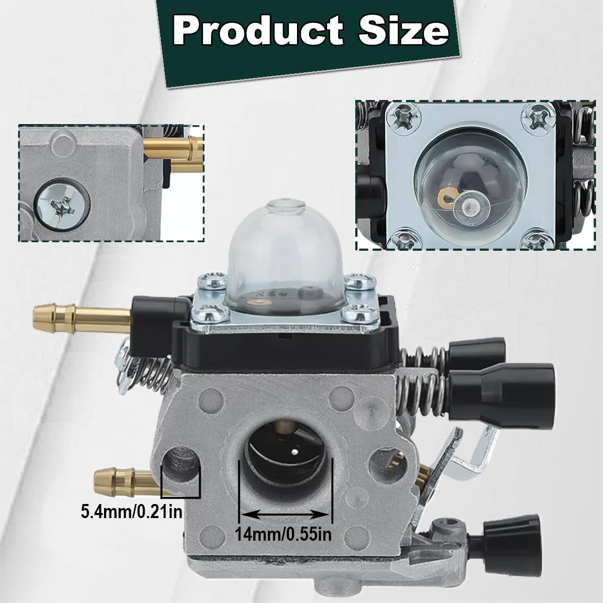 ZAMDOE C1Q-S68G BG55 Carburador para Stihl BG65 BG85 BG45 SH55 BG55 SH85 BG46 BG85C BG55C BG55Z BG65DZ BR45C BG85DZ Soplador de hojas para Zama C1Q-S68 C1Q-S64 Soplador de repuesto 4229 120 0606