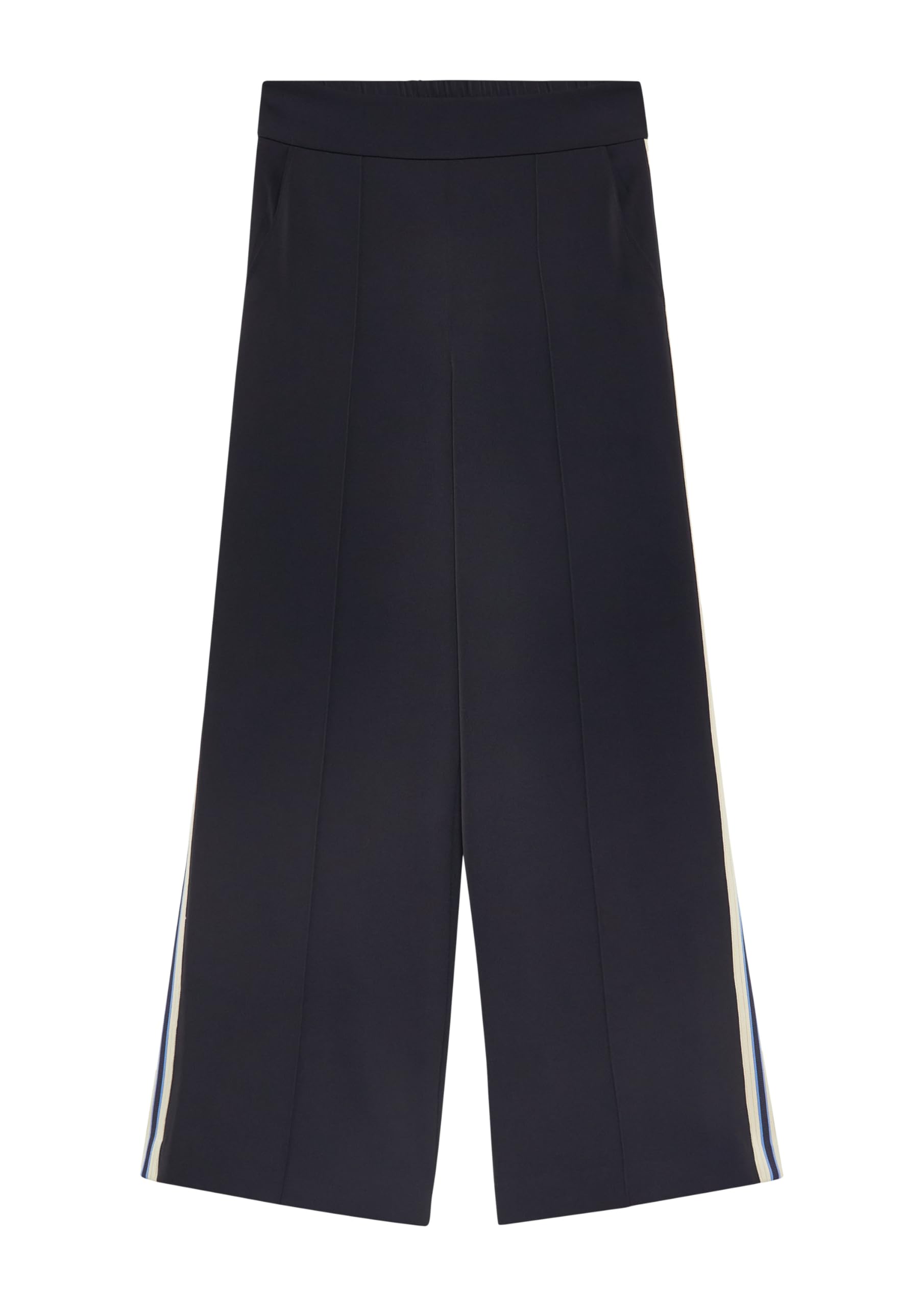 Comma Wide-Leg-Hose mit Seitenstreifen