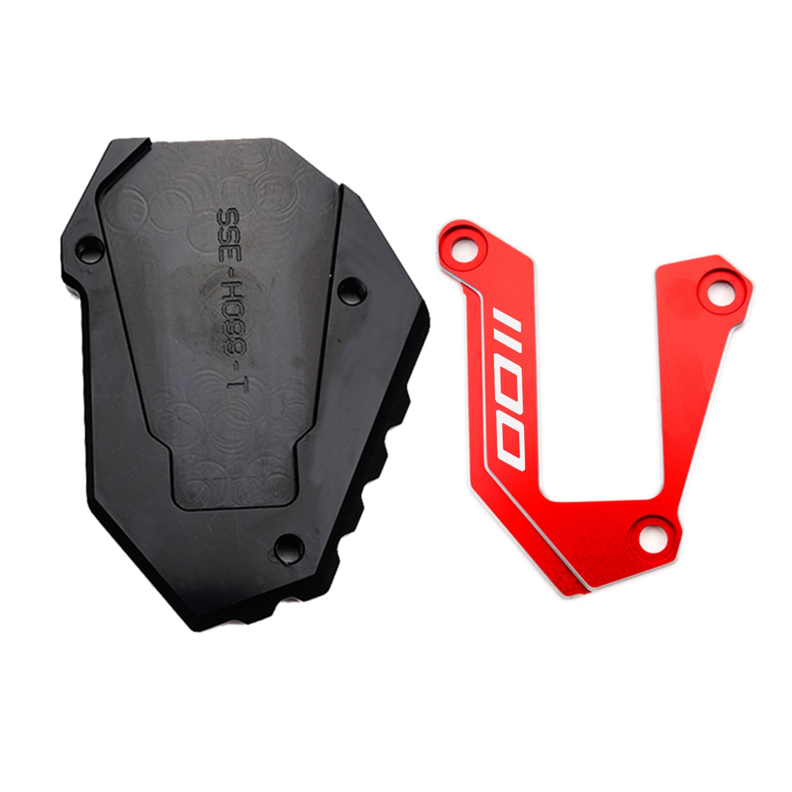Piastra Supporto Laterale Estensione Cavalletto Moto per Africa Twin 1100 Adventure Sports DCT 2023 CRF1100L 2020-2025 Accessori CRF 1100L crf 1100 l (Rosso)