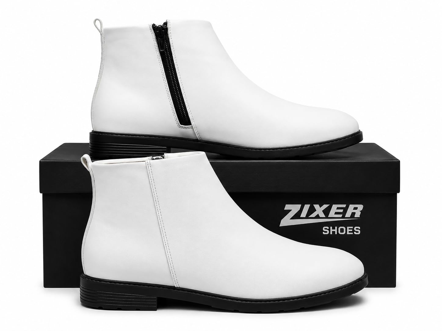 Men’s Formal Shoes | Office Shoes for Men Zip Closure Shoes | Synthetic Leather Round Toe Footwear for Formal Wear, Wedding & Business Use-image-37