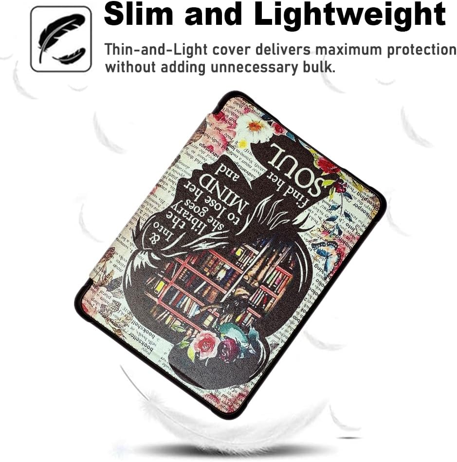 SCSVPN Case for 7'' Kindle Paperwhite (12th Generation, 2024) and Kindle Colorsoft Signature Edition, Lightweight PU Leather Protective Cover with Magnetic Back Closure - Hand Strap - Auto Sleep/Wake