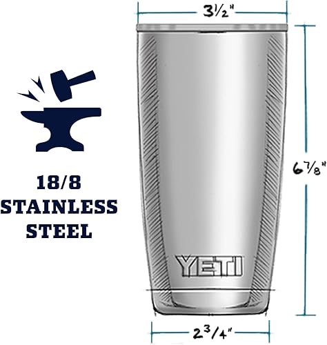 Miniatura 27 de YETI Rambler - Vaso de acero inoxidable con aislamiento al vacío de 20 onzas con tapa MagSlider verde azulado (Agave Teal)