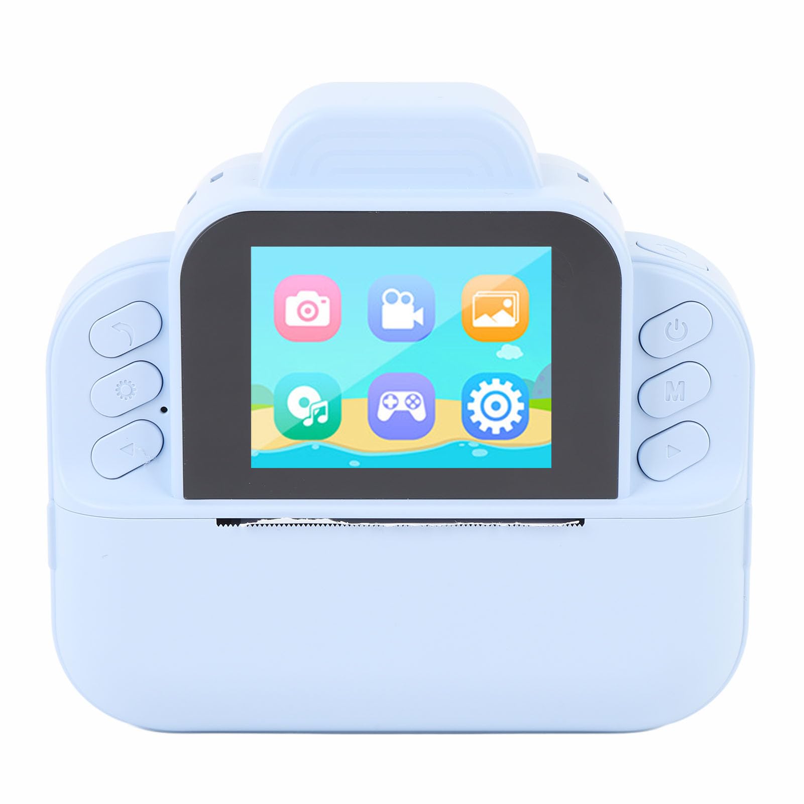 Sxhlseller Cámara de Impresión Instantánea para Niños con Pantalla HD de 2,4 Pulgadas, Fotografía de 48 MP, Vídeo 1080P, Zoom Digital 6X, Filtros y Juegos, Incluye 3 Rollos de Papel de Impresión,