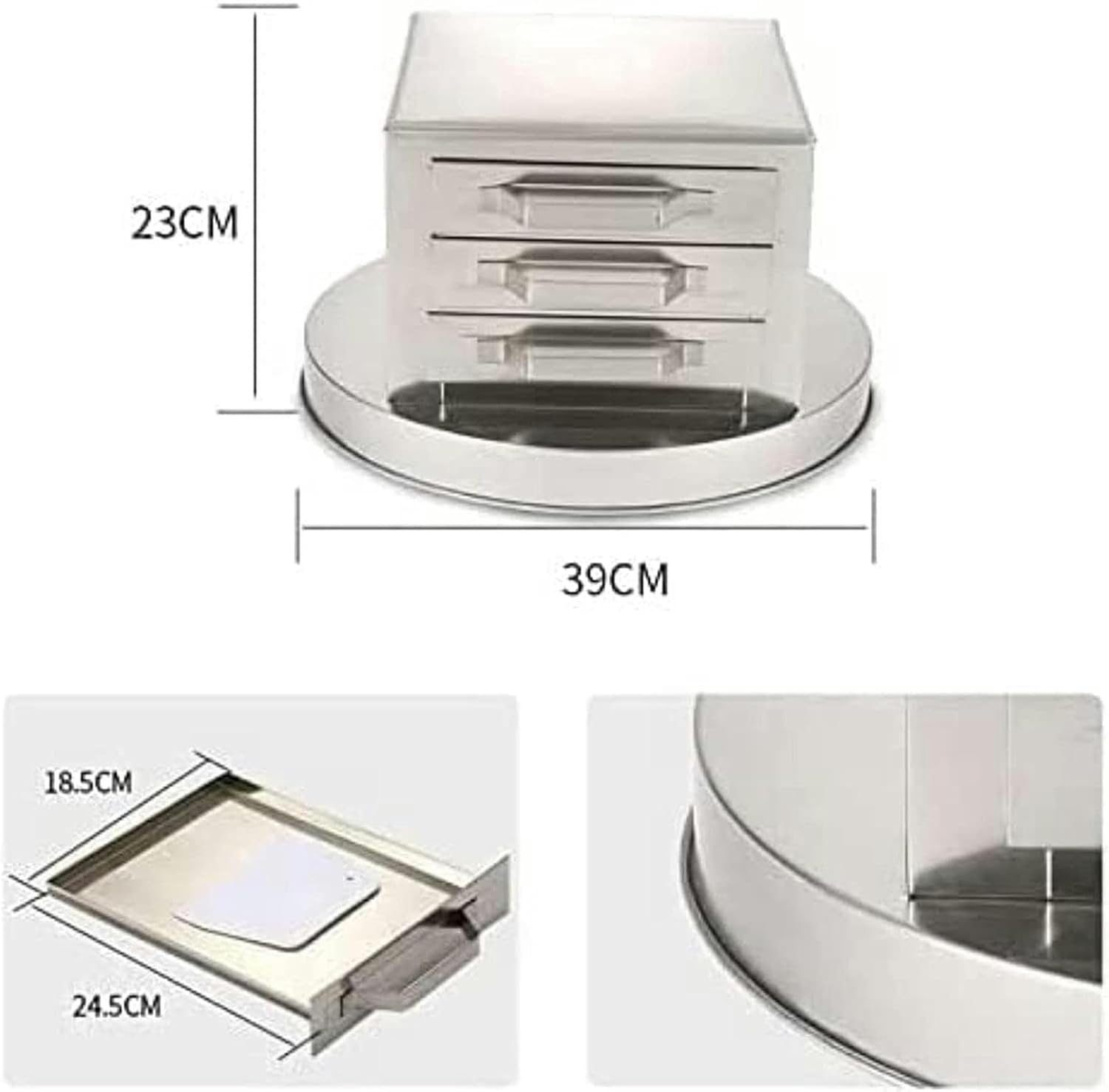 Multifunction Cooking Machine, Rice Noodle Roll Food Steamer with 3 Stainless Steel Trays, Cuisine for Bun Dumplings Rice Dim Sum