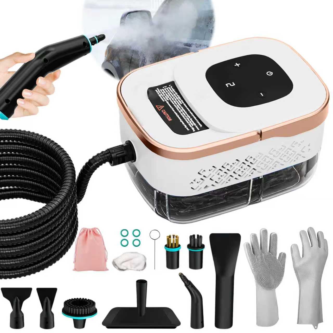 Bestbuy8 1500W steam cleaner with hose and accessory kit