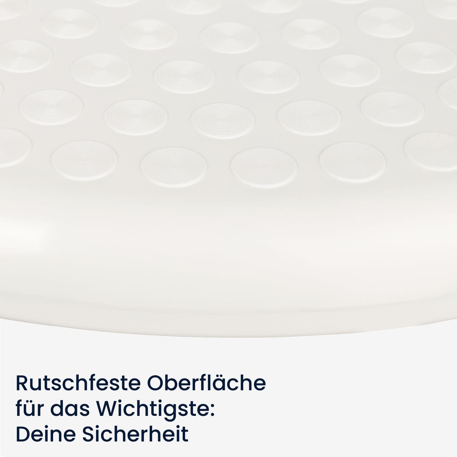 flexilife Duschhocker rund für Senioren, Duschsitz eckig höhenverstellbar, Bad Hocker weiß - Badezimmer Stuhl- Badhocker für die Dusche (rund)
