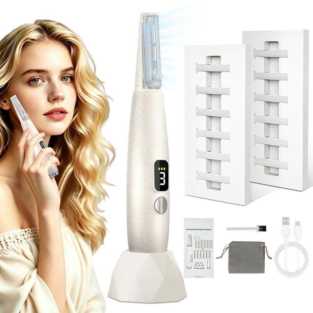 Sonic Dermaplane Razor for Women Face Hair & Peach Fuzz Remover