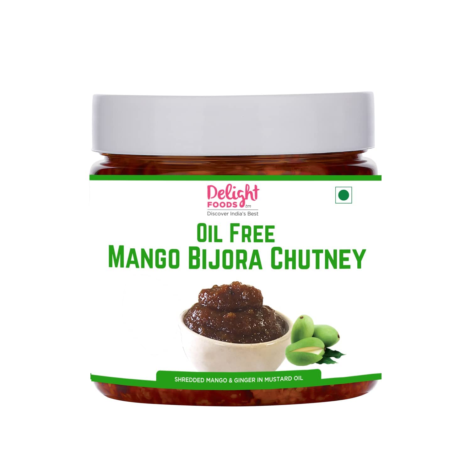 Chutney de mangue sans huile 350g, l'alternative légère pour amateurs de pickles indiens