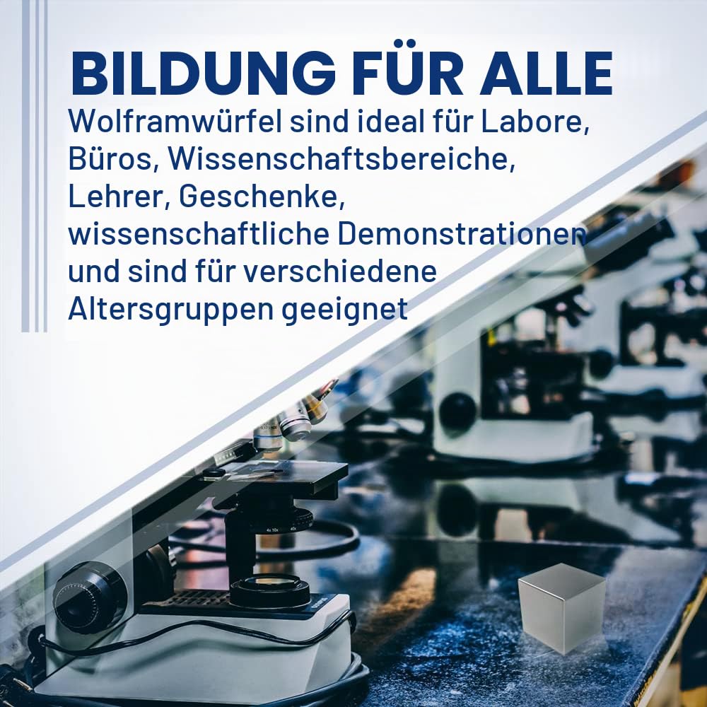 Midwest Tungsten Service 1,3 cm (0,5 Zoll) Wolfram-Würfel. Wissenschaft - Demonstrationsmaterial