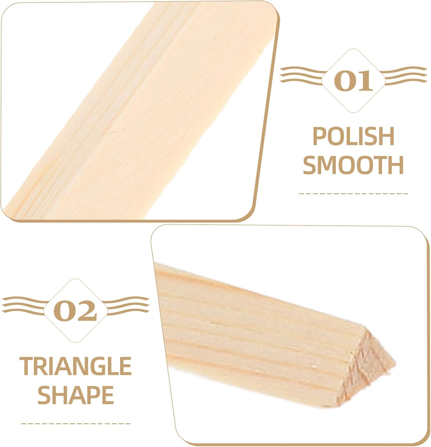 Ciieeo 10pcs Wooden Molding Trim for Windows DIY Decorative Window Trim Edging Natural Finish for Screens and Curtain Tie Backs Sides and Versatile Home Decor
