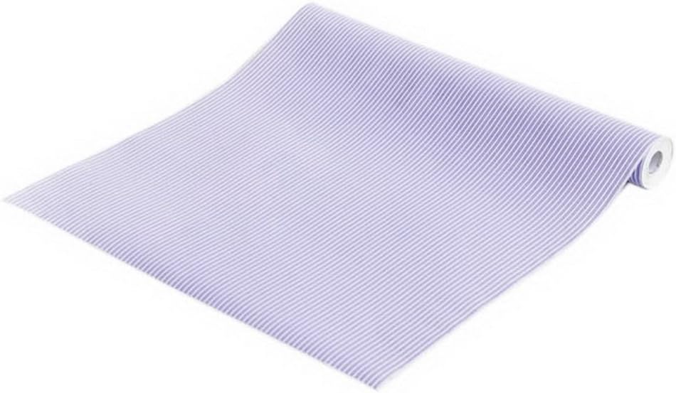 Violetish Blue Stripe - Vinyl Self-Adhesive Wallpaper Prepasted Wall Stickers Wall Decor (Roll)