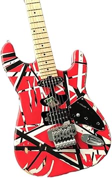 Custom Red & White Stripe Electric Guitar - Alder Body, Maple Neck, Tremolo