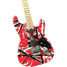Custom Red & White Stripe Electric Guitar with Alder Body, Maple Neck, and Tremolo - Perfect for Professional Guitarists and Enthusiasts Seeking and High- Sound