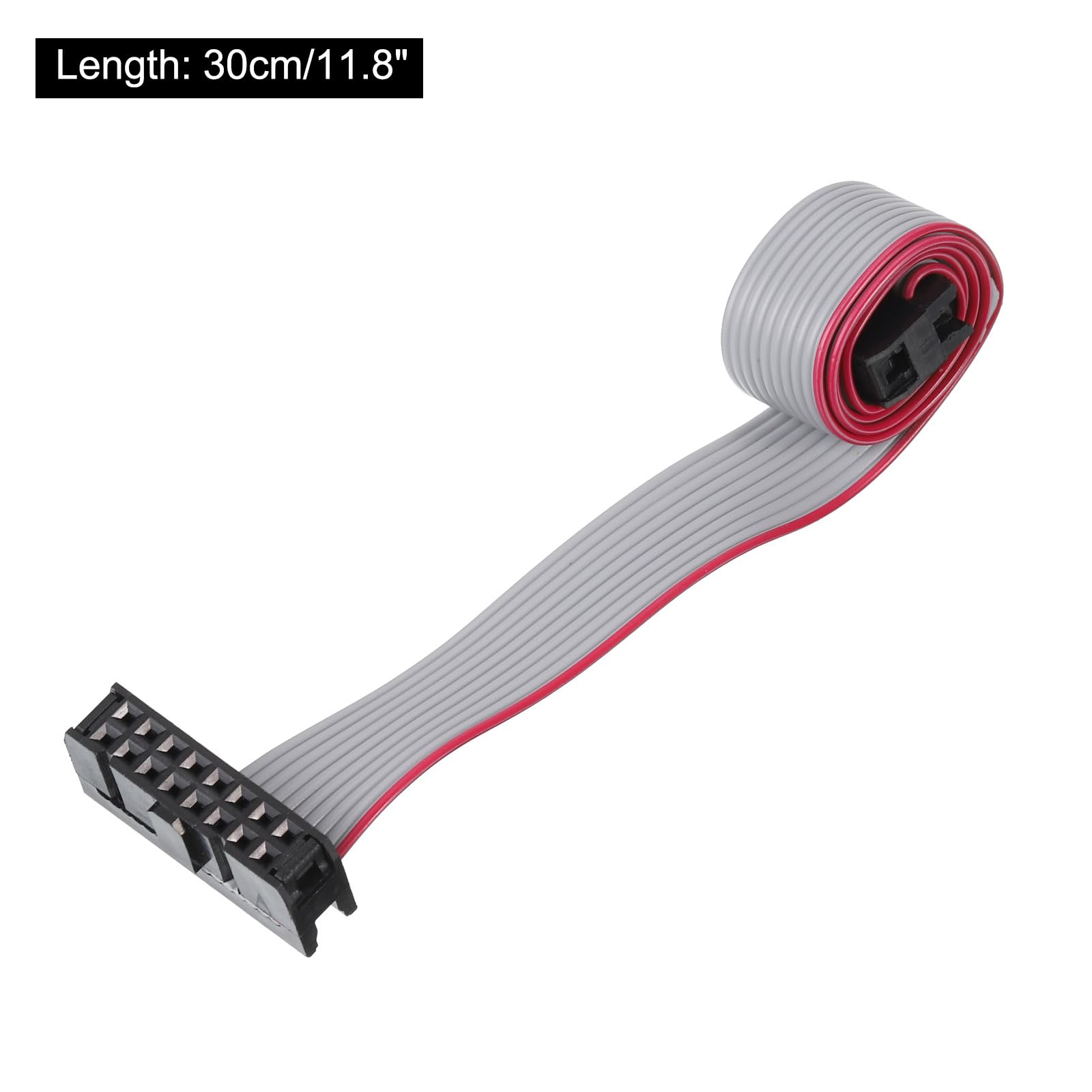 QUARKZMAN IDC 8-polige lintkabel, 2,0 mm Pitch FC naar FC stekker, 20 cm lengte, grijze jumperdraad voor computer, led-display, dvd, 5 stuks