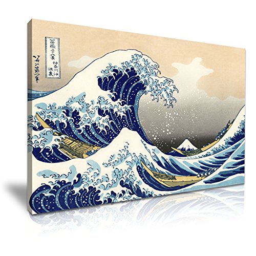 Katsushika Hokusai The Great Wave off Kanagawa Canvas Wall Art Picture Print 76x50cm