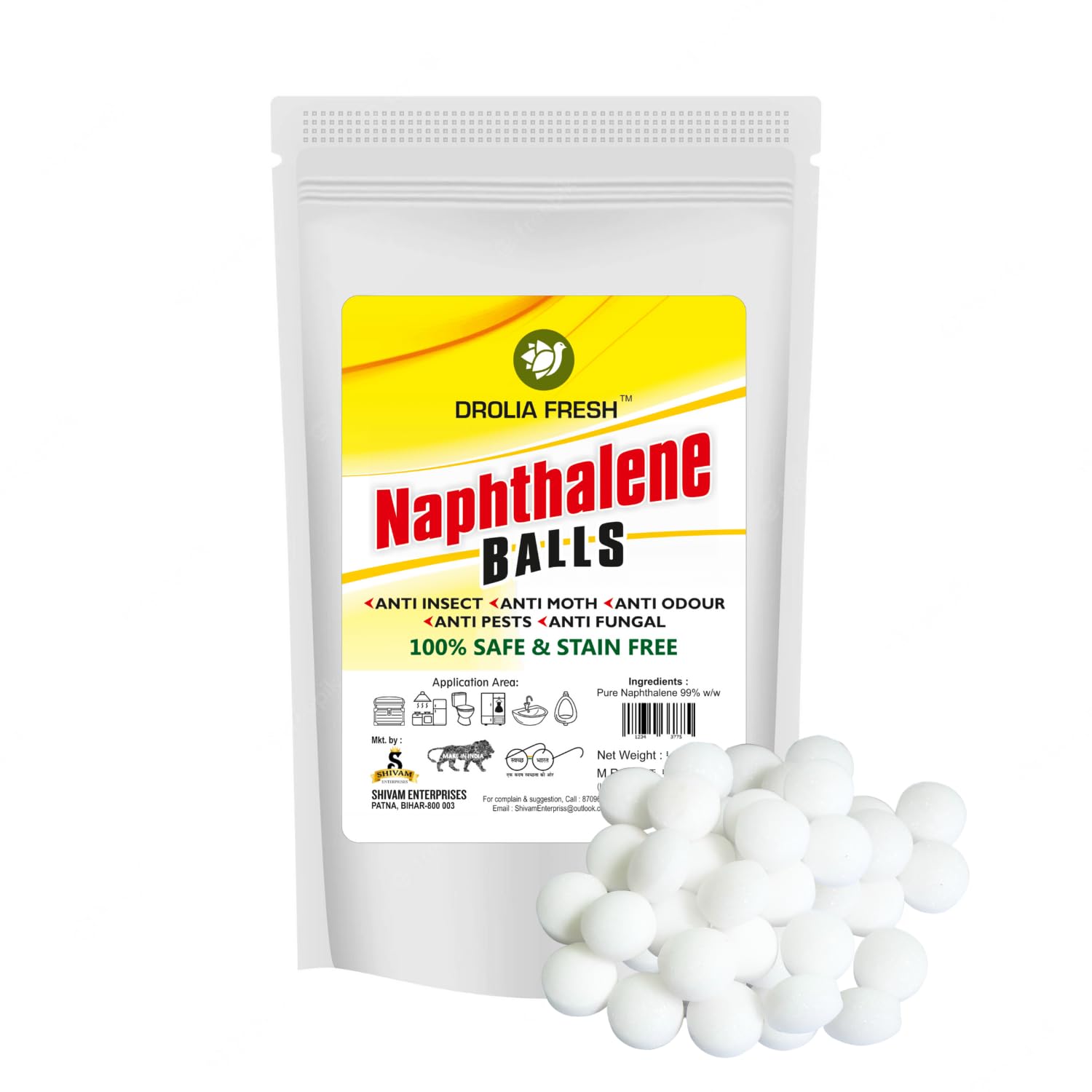 See full amazon price history chart for DroliaFresh Naphthalene Balls - 400 G | (BigSize, White) DroliaFresh Naphthalene Balls - 400 G | (BigSize, White) (B0BCWTPH5D) Amazon Price History, Amazon Price Tracker
