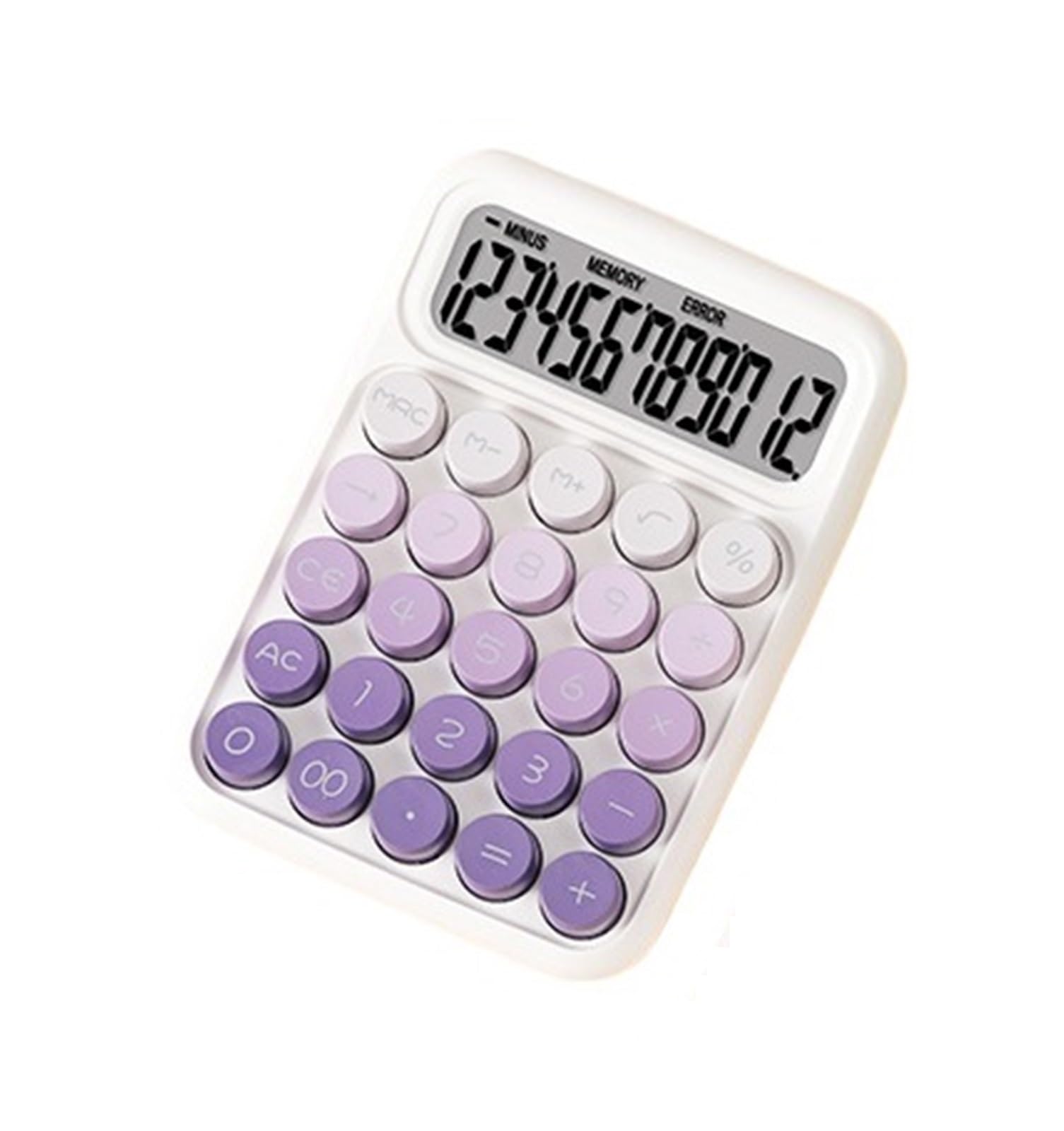Calculatrice Calculatrice De Bureau Multifonctionnelle Base avec Écran LCD À 12 Chiffres Bureau Office(Purple)