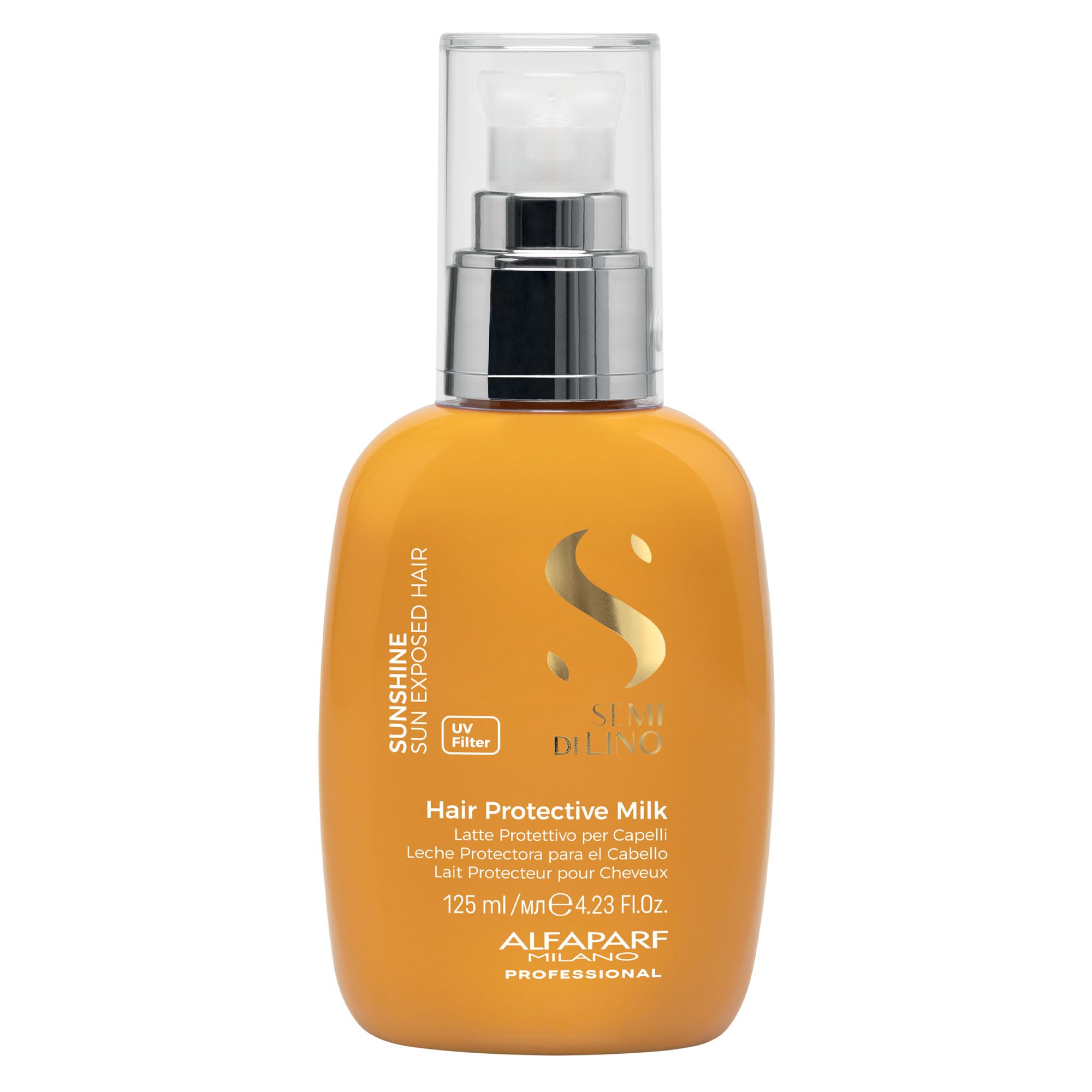 ALFAPARF MILANO Semi di Lino Sunshine Protective Hair Milk - Leave-in Treatment with UV filter - Moisturizing Treatment for Sun Exposed Hair - Hair Detangler - For Soft, Shiny, Lightweight Hair