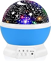 RICTLY Nebula Star Projector Night Light for Kids - 360° Rotating, 9 Color Modes, USB/Battery, Romantic Starry Sky Gift