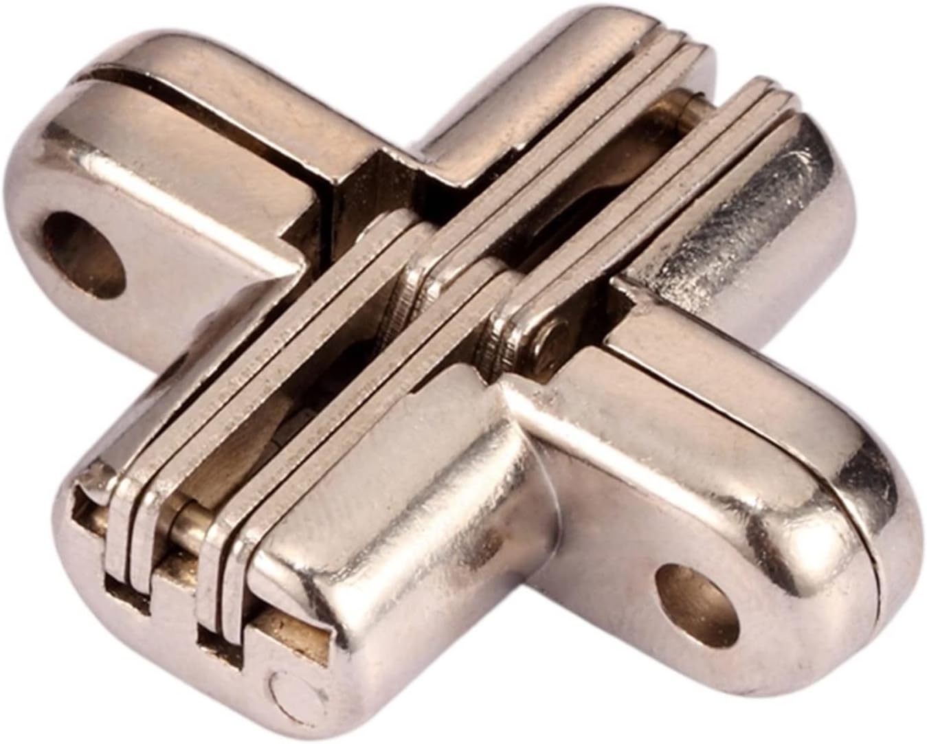 Hidden Hinges 8x42MM Invisible Concealed Cross Door Hinge Bearing 180° with Screw for Folding Door Or Window Furniture DIY Hinges(Silver)