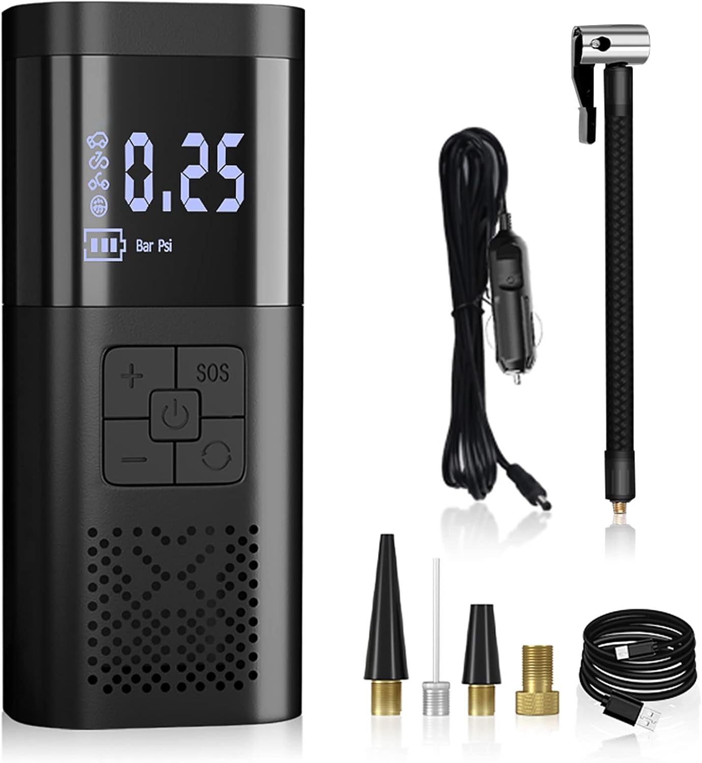 mewmewcat Electric Air Pump,6000mAh Battery Electric Air Pump 150PSI