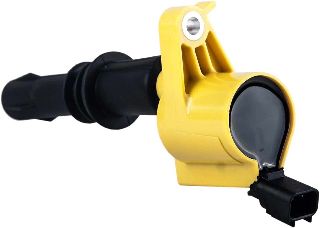 MAS Set of 8 Yellow Straight Boot Ignition Coils Pack DG511 & Motorcraft Platinum Spark Plugs SP515 SP546 Compatible with Ford F150 F250 Lincoln Navigator Replacement for 3L3E12A366CA C1541 FD508