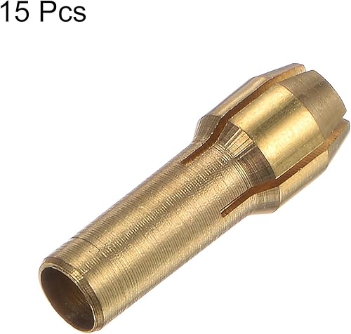 Miniatura 3 de Juego de brocas de latón de 0.126 in, 15 piezas, mini amoladora eléctrica, juego de brocas de cambio rápido para herramientas rotativas, diámetro de