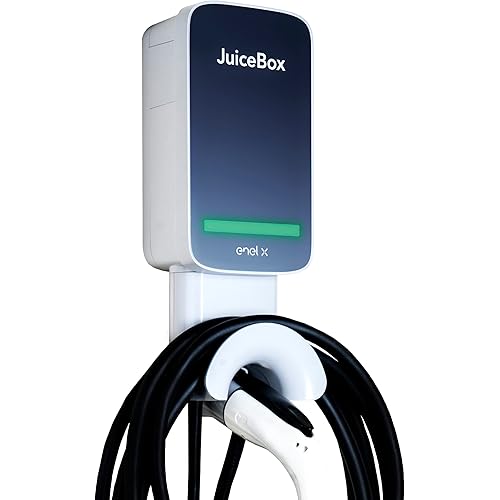 JuiceBox 48 Smart Electric Vehicle (EV) Charging Station with WiFi - 48 amp Level 2 EVSE, 25-Foot Cable, UL & Energy Star Certified, Indoor/Outdoor Use (Hardwired Install, Black/Grey)