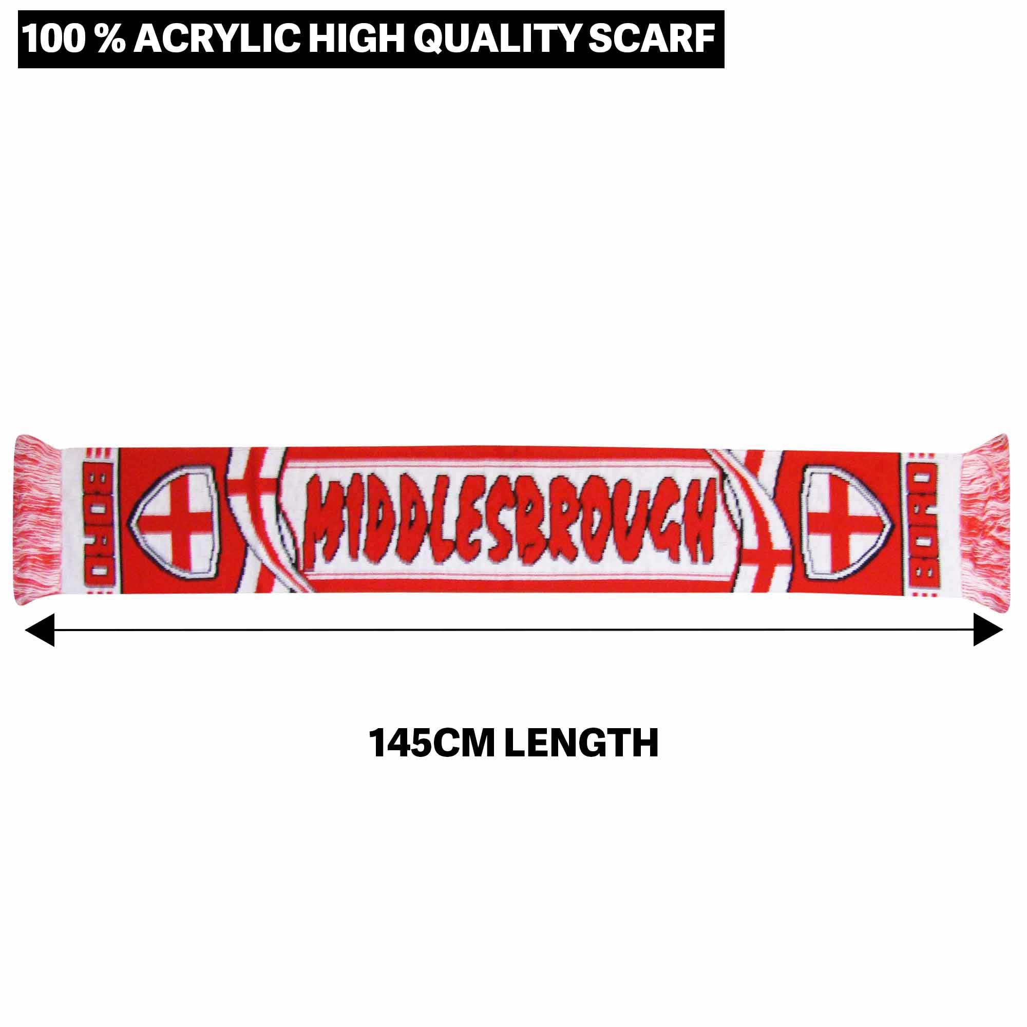 Beyond Happy Middlesbrough Football Fans Riverside Match Day Scarf - The Boro Football Scarf (100% Acrylic) - Image 4