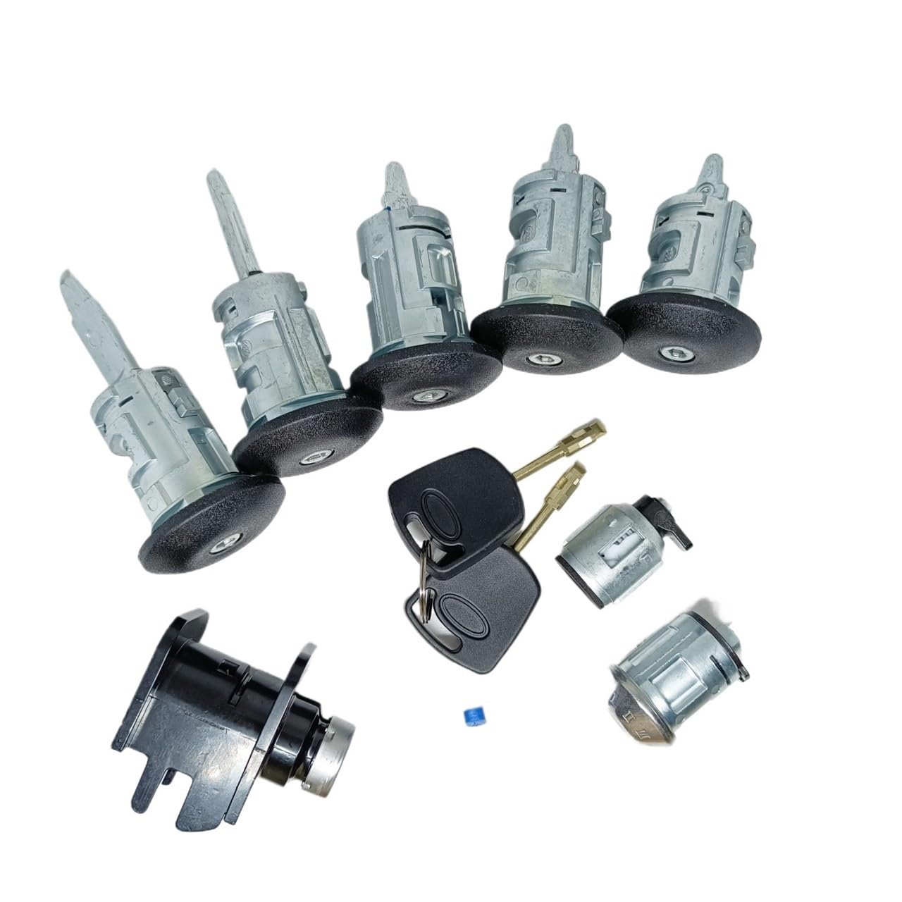AL116 2T1AV22050AD JUEGO DE BLOQUEO COMPLETO INTERRUPTOR DE ENCENDIDO CERRADURA DE PUERTA IZQUIERDA DERECHA CERRADURA DE MALETERO Apto for FORD TRANSIT CONNECT 2002-2013 8PCS
