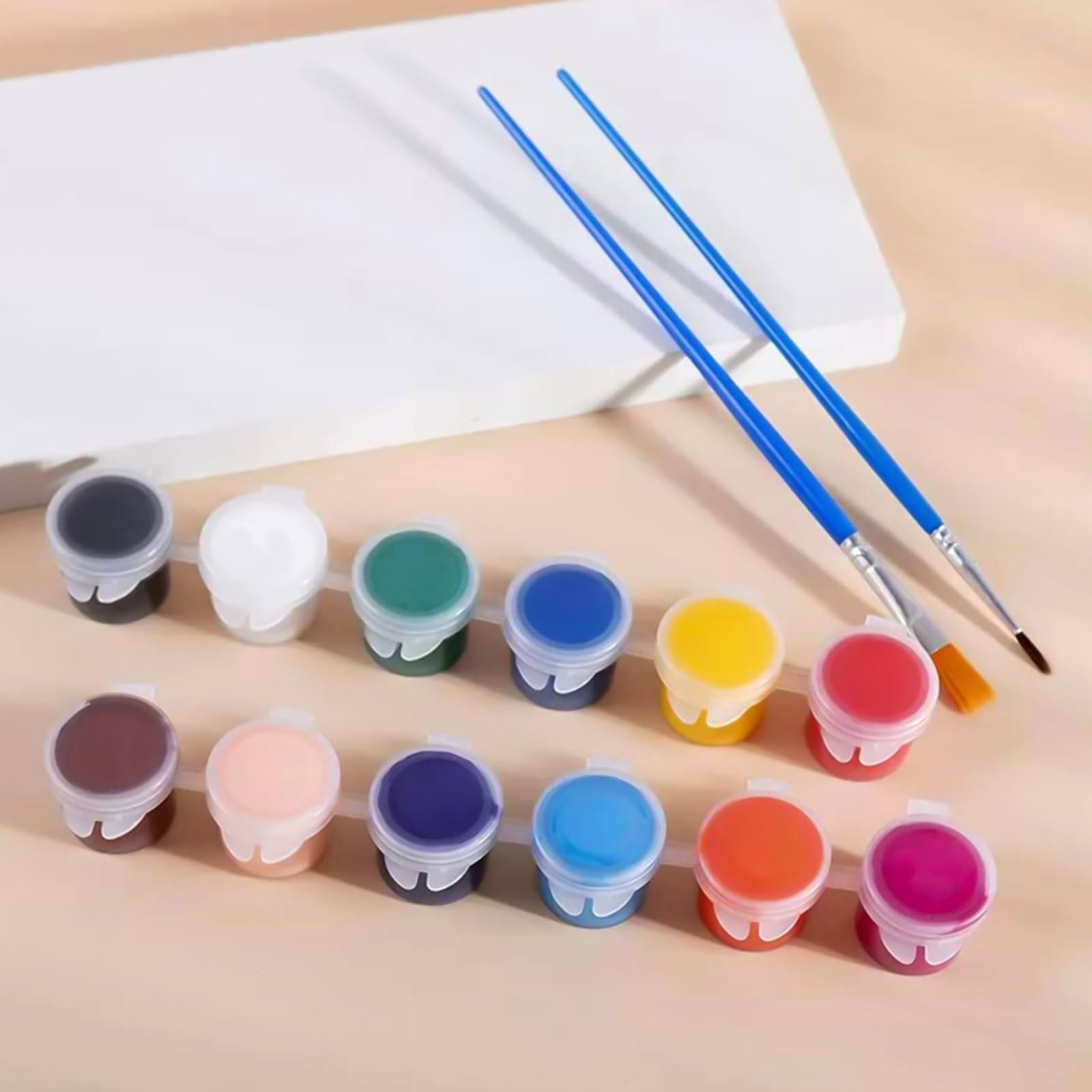 600 macetas de 3 ml, mini macetas de pintura, 100 tiras, vacías, con tapa, macetas de plástico, pequeñas tiras de color vacías para pintar, pinturas acrílicas