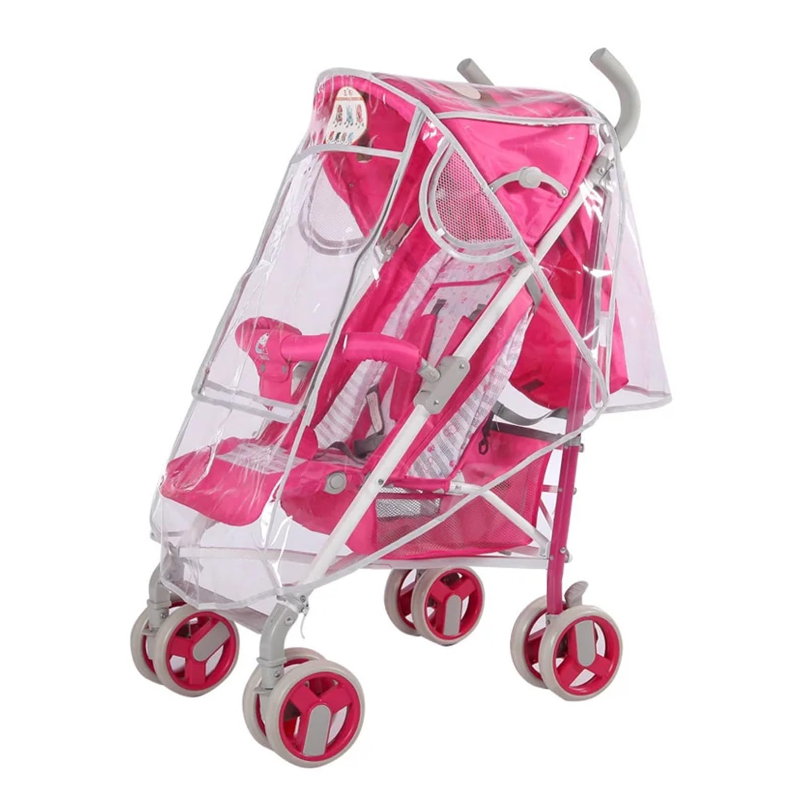 Housse Pluie pour Poussette Housse de Pluie Transparente for Chariot, imperméable, Respirante, Universelle, for Poussette, Fermeture éclair, Parapluie for Accessoires de Chariot(C)