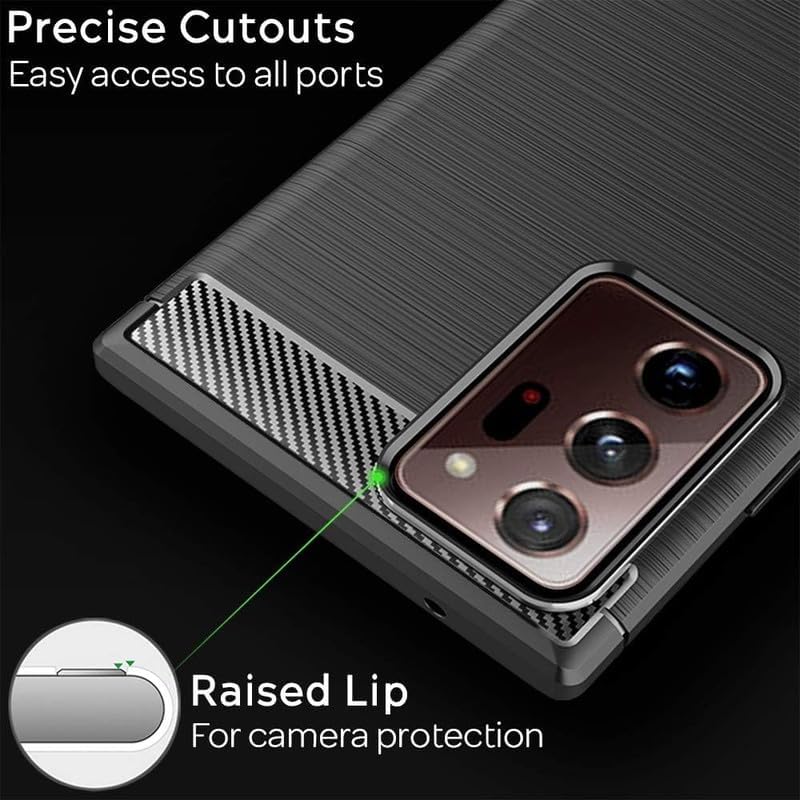 Image of Hybrid Carbon Fiber Back Case for Samsung Galaxy Note 20 Ultra (Black)