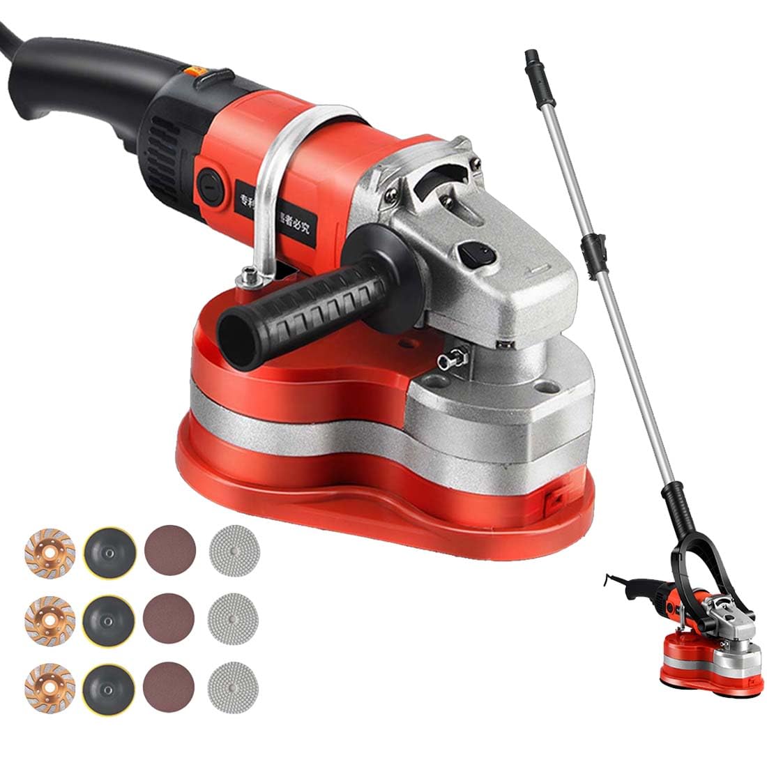 Amoladora Angular 2800 W, Amoladora Hormigón, Fresadora Hormigón, Máquina Pulidora Suelos, 6 Velocidades, Muela Diamante, Fresadora Renovación, Fresadora De Yeso, Juego Pulido