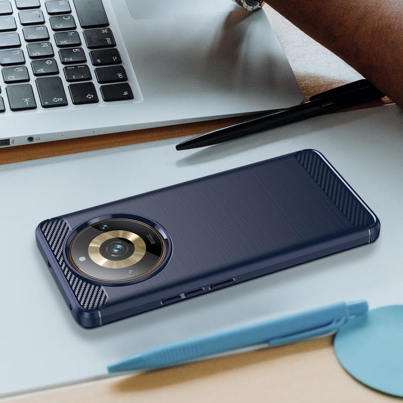 Image of Basic Case for Realme 11 Pro /Narzo 60 Pro 5G /11 Pro Plus (Carbon Fibre Blue)