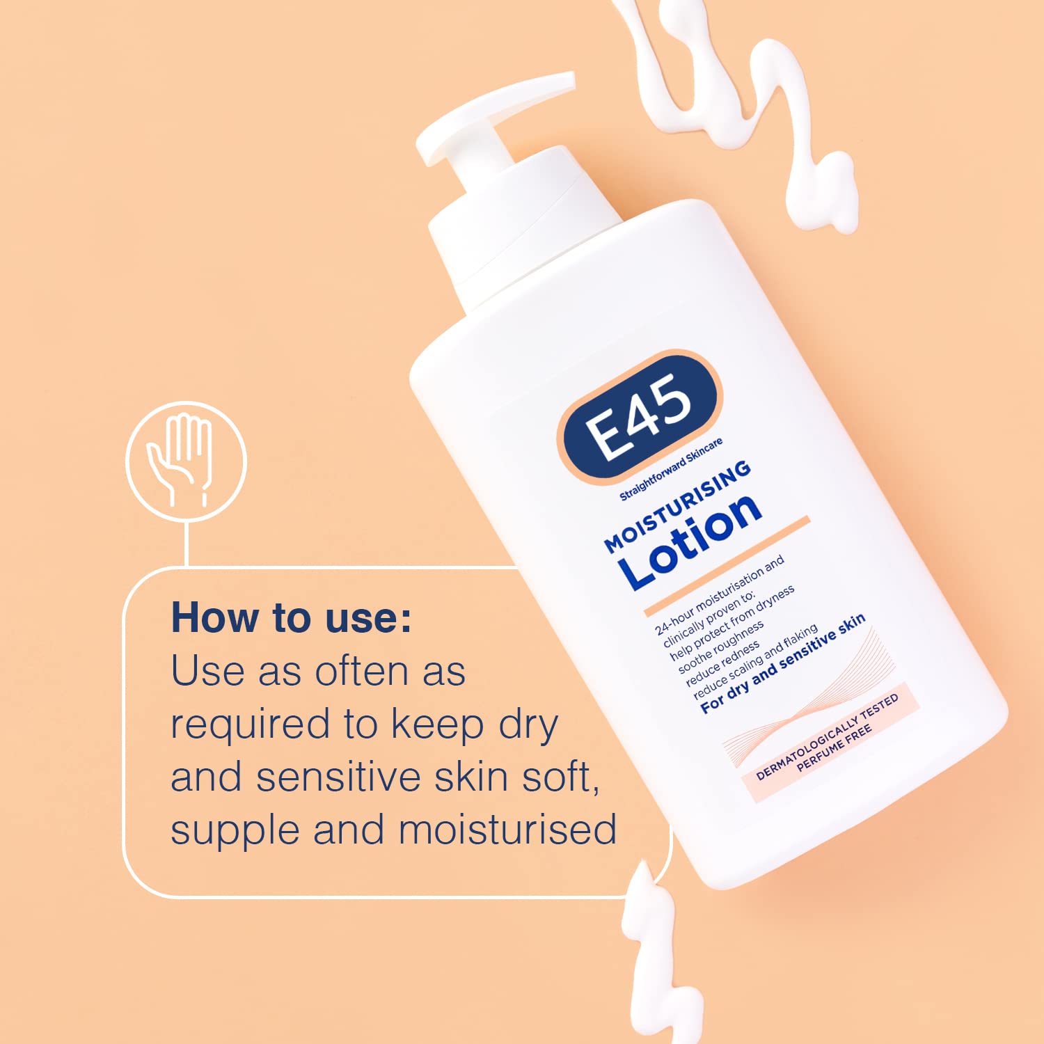 E45 Dermatological Moisturising Lotion, 500 ml