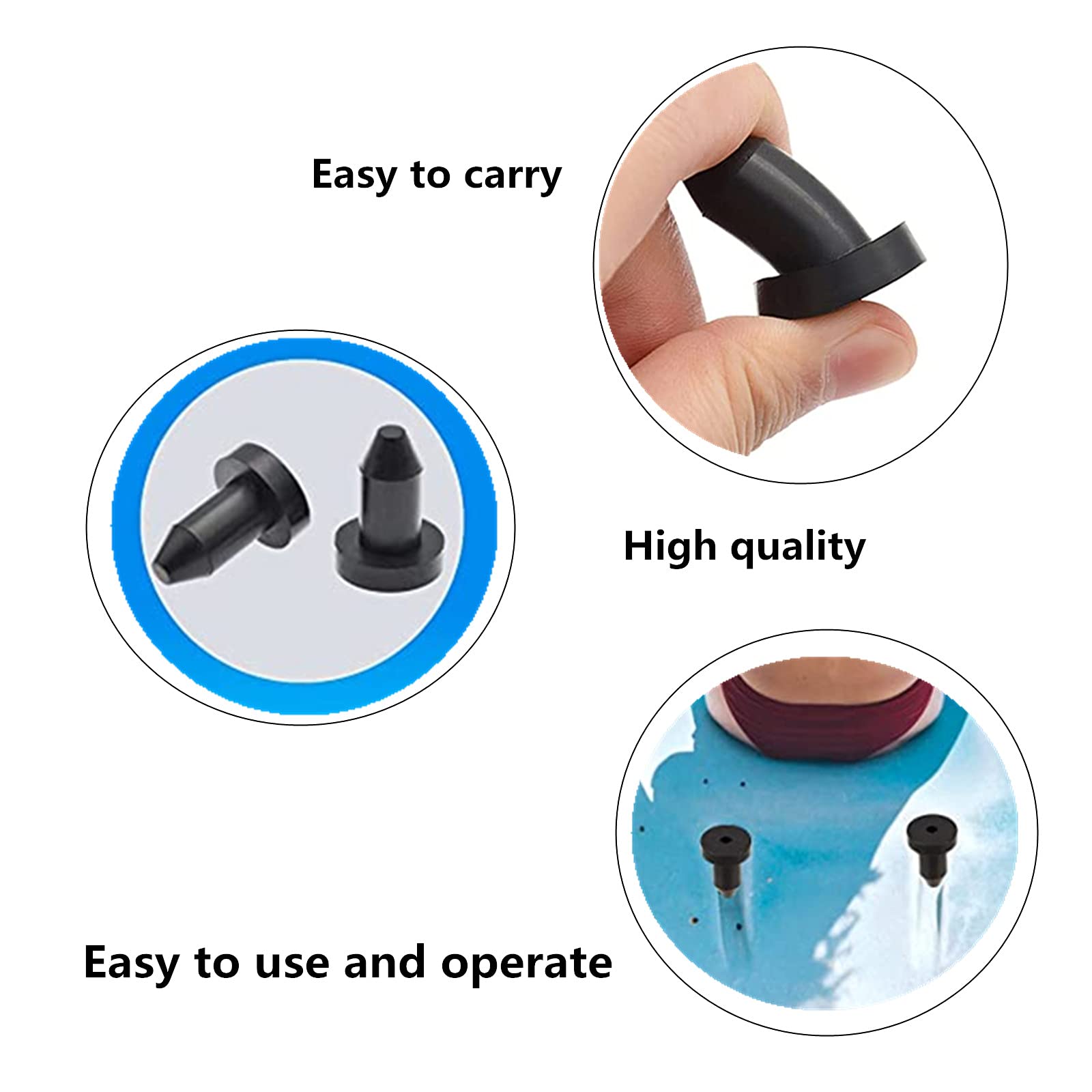 4 PCS TAPPO in Gomma Per Kayak Ar Accessori Di Scarico Del Tappi EUR 8