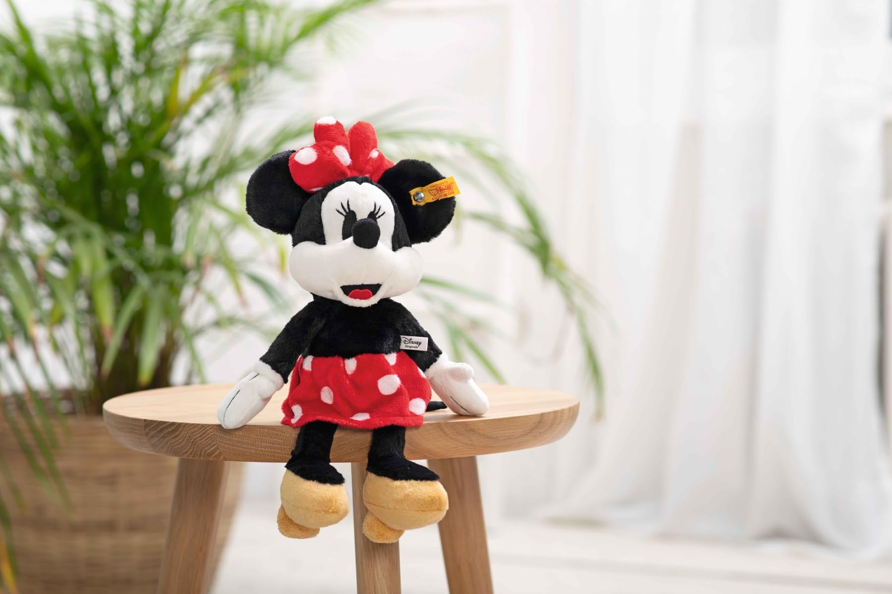 Steiff Disney Originals Myszka Mickie, ręcznie robiona pluszowa zabawka premium, klasyczna mysz Minnie, 30 cm wysokości