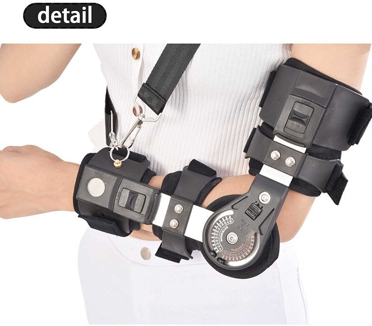 Cabestrillo para brazo y hombro Cabestrillo para brazo, soporte de fijación de la articulación del codo ajustable, soporte para fractura de húmero, cabestrillo para el antebrazo del brazo, p