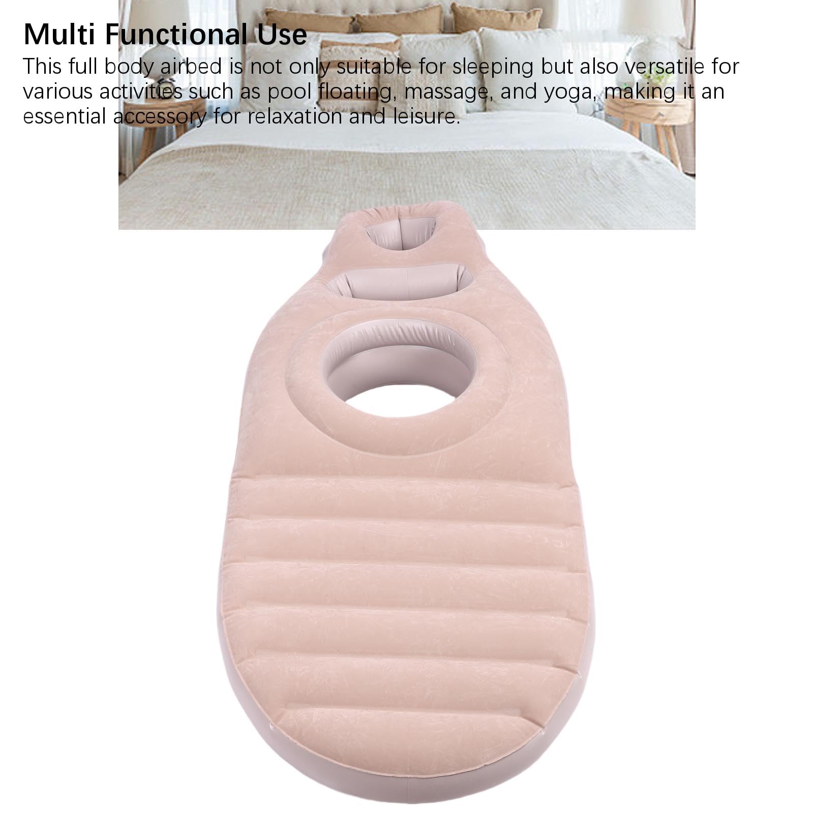 Denash Almohada de Embarazo Inflable con Agujero de Vientre, Almohada de Soplado de Embarazo Portátil, de Embarazada de Cuerpo Completo para Mujeres Embarazadas (Grey)