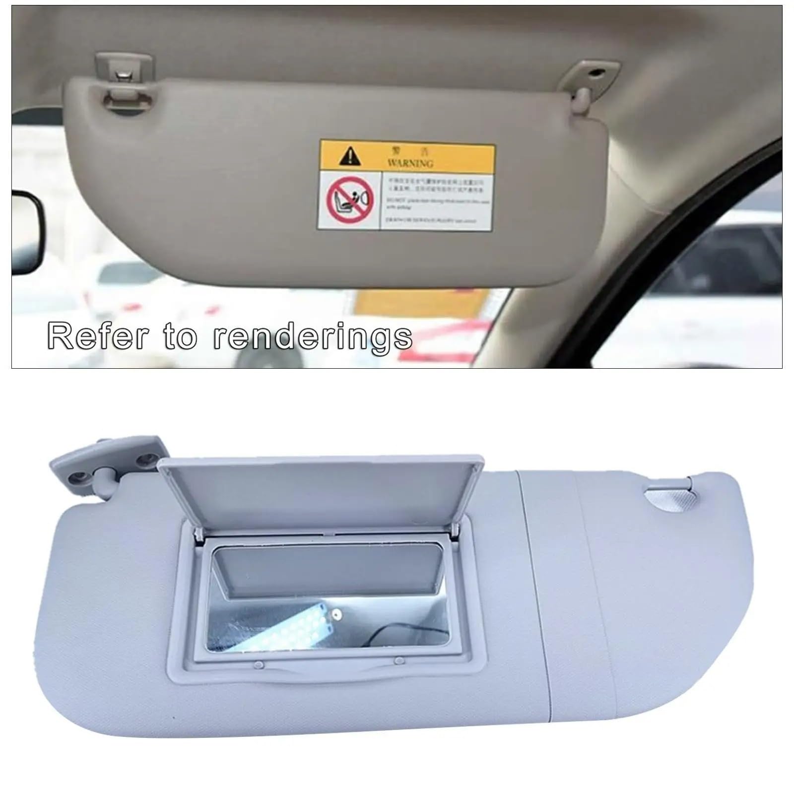 Alette parasole Aletta Parasole Per Auto Lato Sinistro Destro Pannello Parasole Sostituisce Per Peugeot 301 Per Citroen Per C3 Pezzi Di Visiera Parasole(Destra)