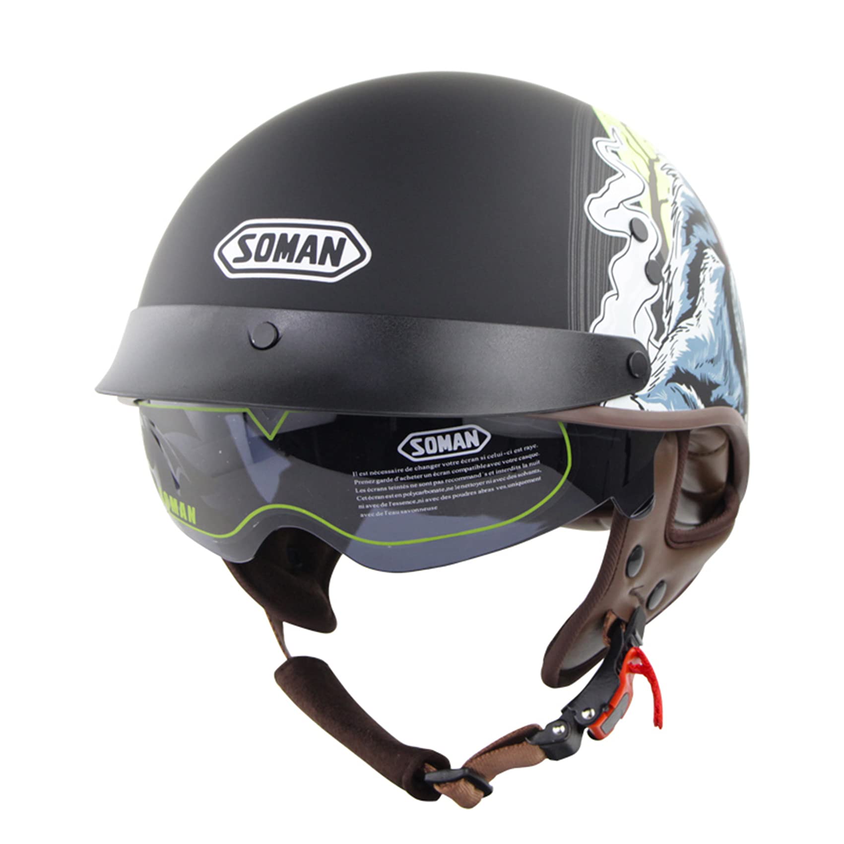 Buy German style Half helmet motorcycle men DOT approved, Suitable for