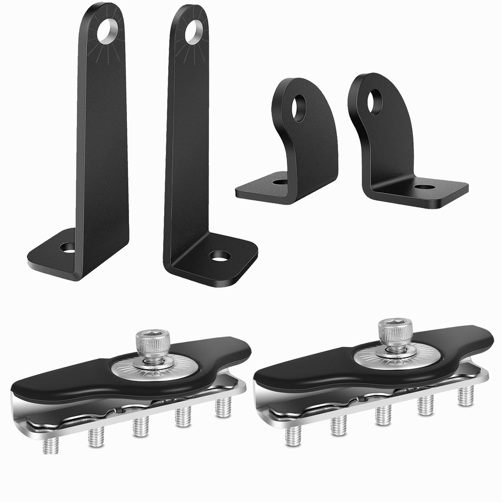 LED Light Bar Brackets Universal Side-Mounted Brackets with Hood Mount Ditch Light Bar Brackets