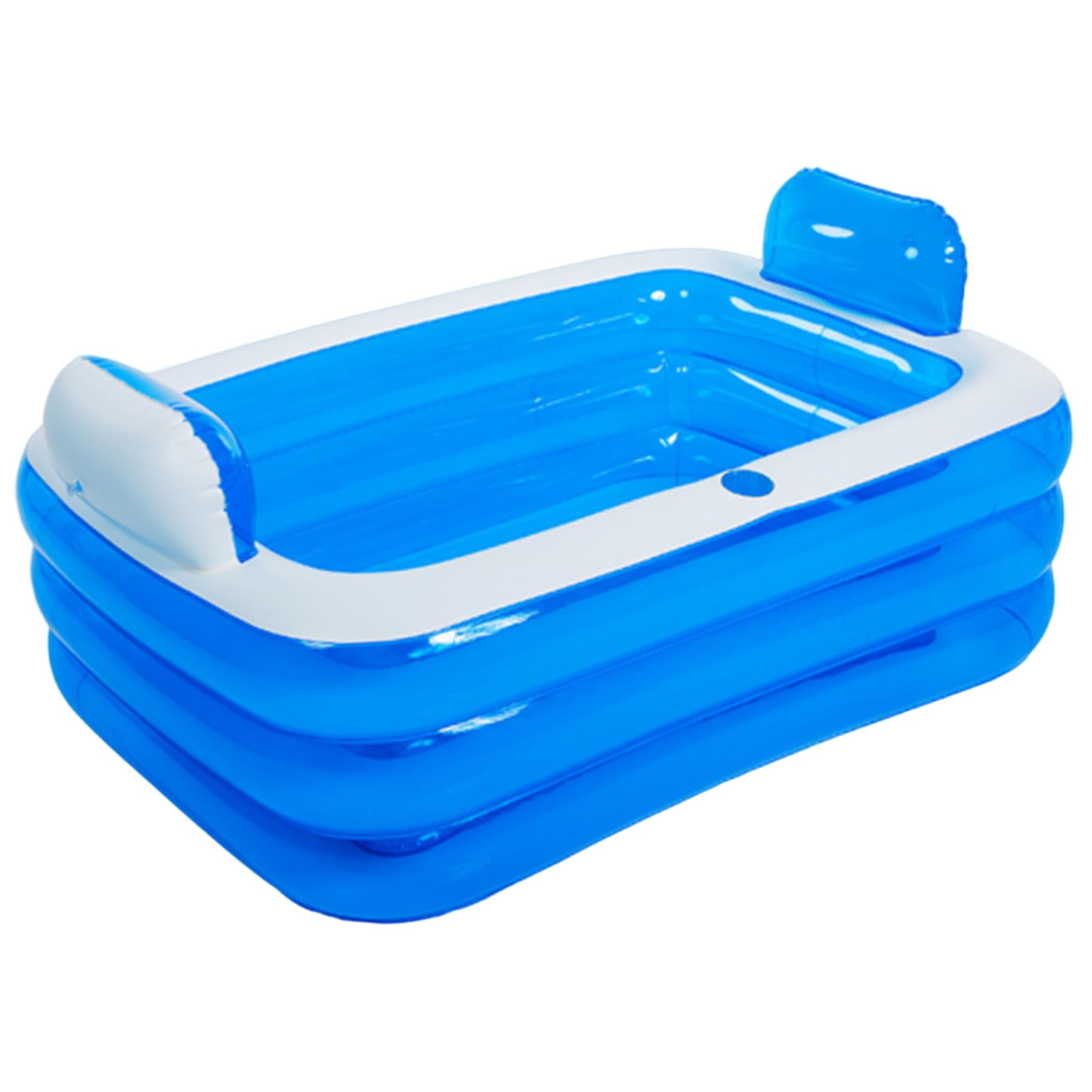 Verdickte aufblasbare PVC-Badewanne mit Wasserbechermund, bequeme faltbare aufblasbare Badewanne mit verschleißfestem Blasenboden für Erwachsene und Kinder