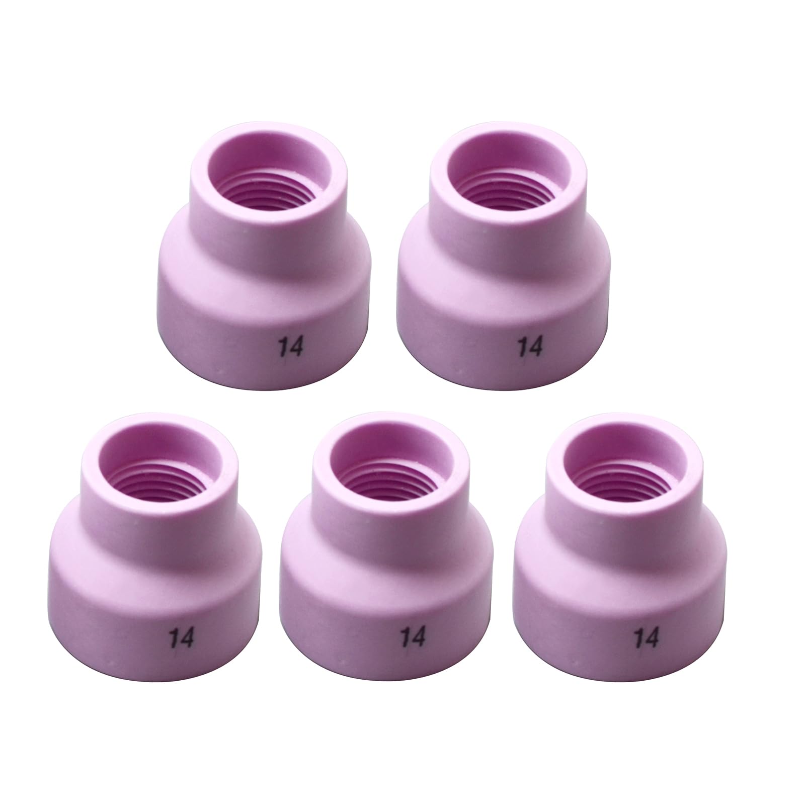 RIVERWELD TIG Ceramic Cups Alumina Nozzles Champagne R type 53NACN 14# 9/16“ 14.0mm for SR WP 9 20 17 18 26 TIG Welding Torches Pack of 5